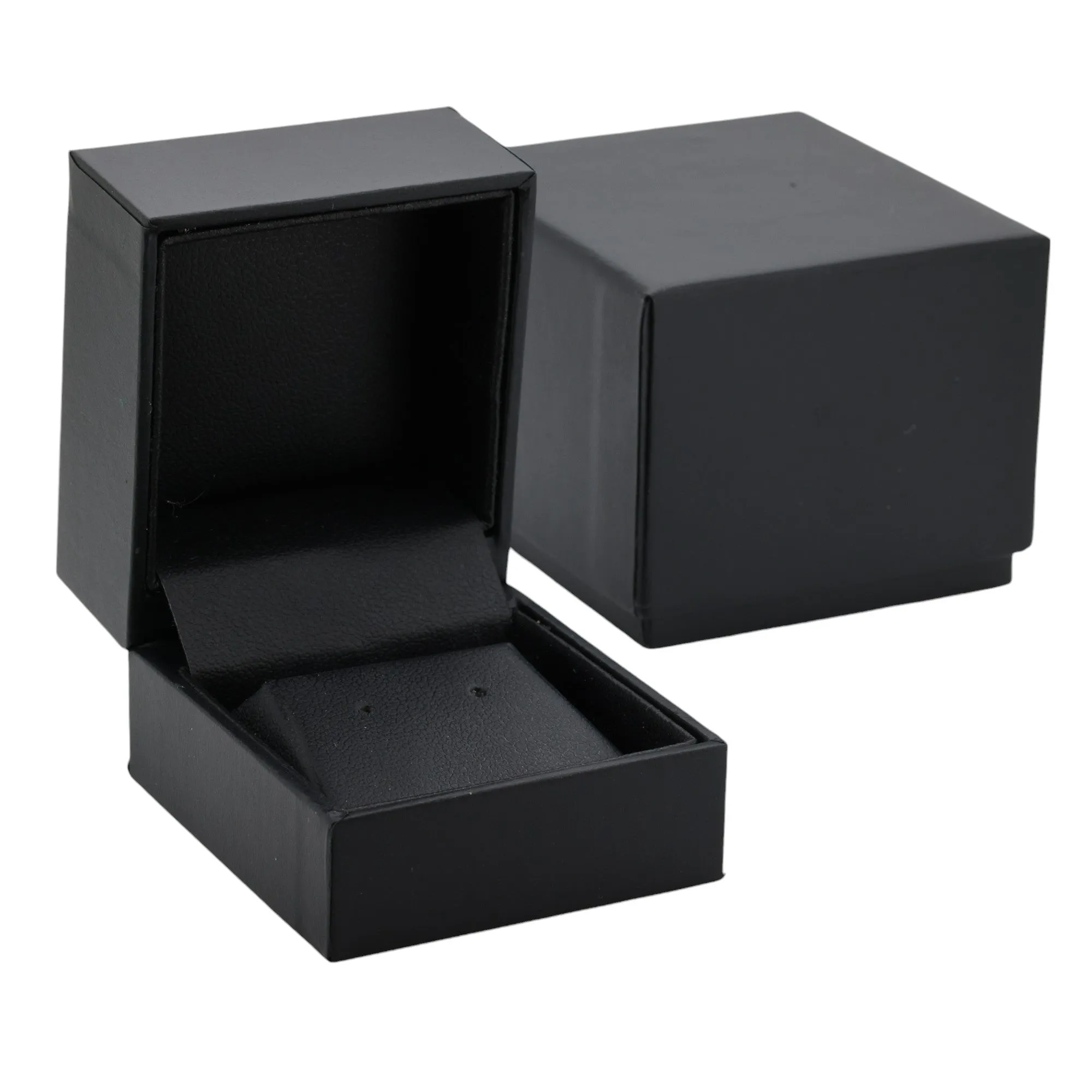 🆕📦 Matt Black Box for Stud Earrings with Outer Box. Inner Leatherette (Black Outer, Black Inner)