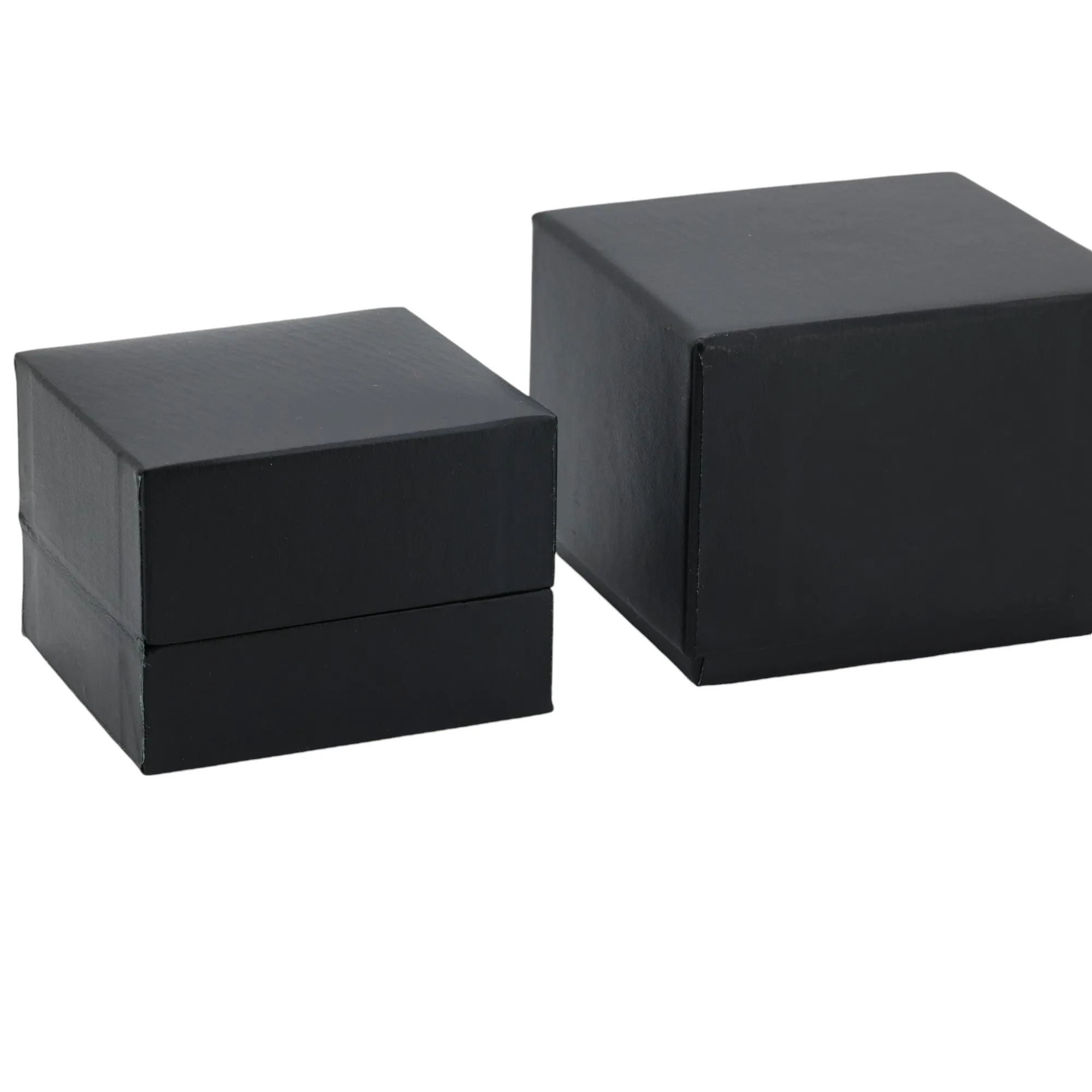 🆕📦 Matt Black Box for Stud Earrings with Outer Box. Inner Leatherette (Black Outer, Black Inner)