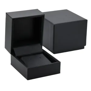🆕📦 Matt Black Box for Stud Earrings with Outer Box. Inner Leatherette (Black Outer, Black Inner)