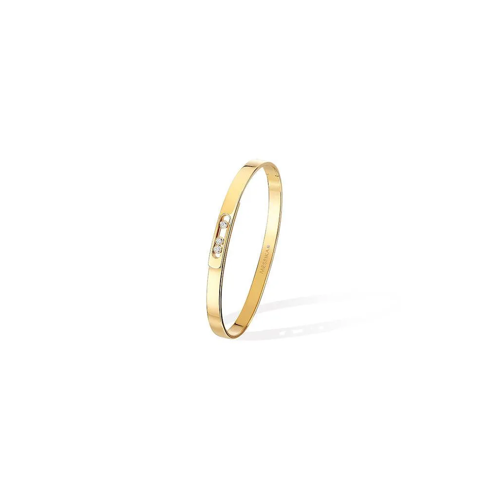 0.10ctw Yellow Gold Diamond Bangle Bracelet