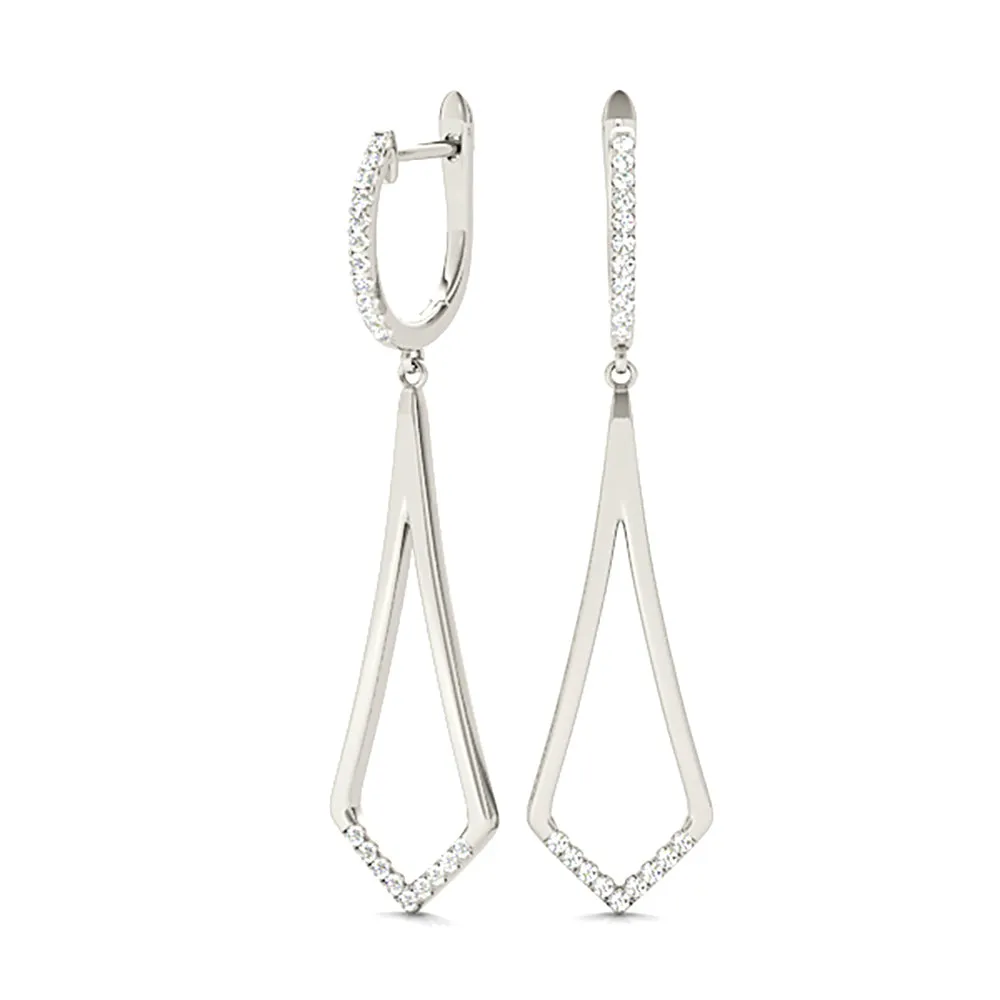 0.20 ctw Diamond Modern Drop Earrings