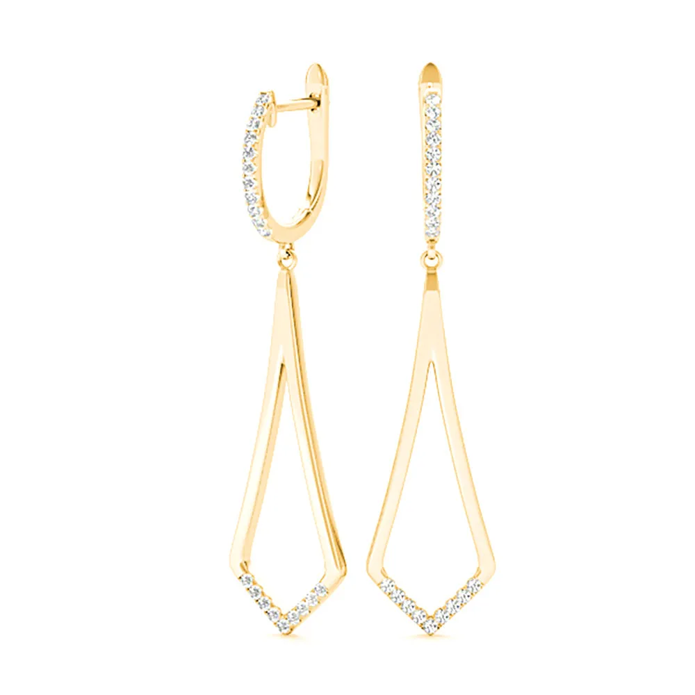0.20 ctw Diamond Modern Drop Earrings