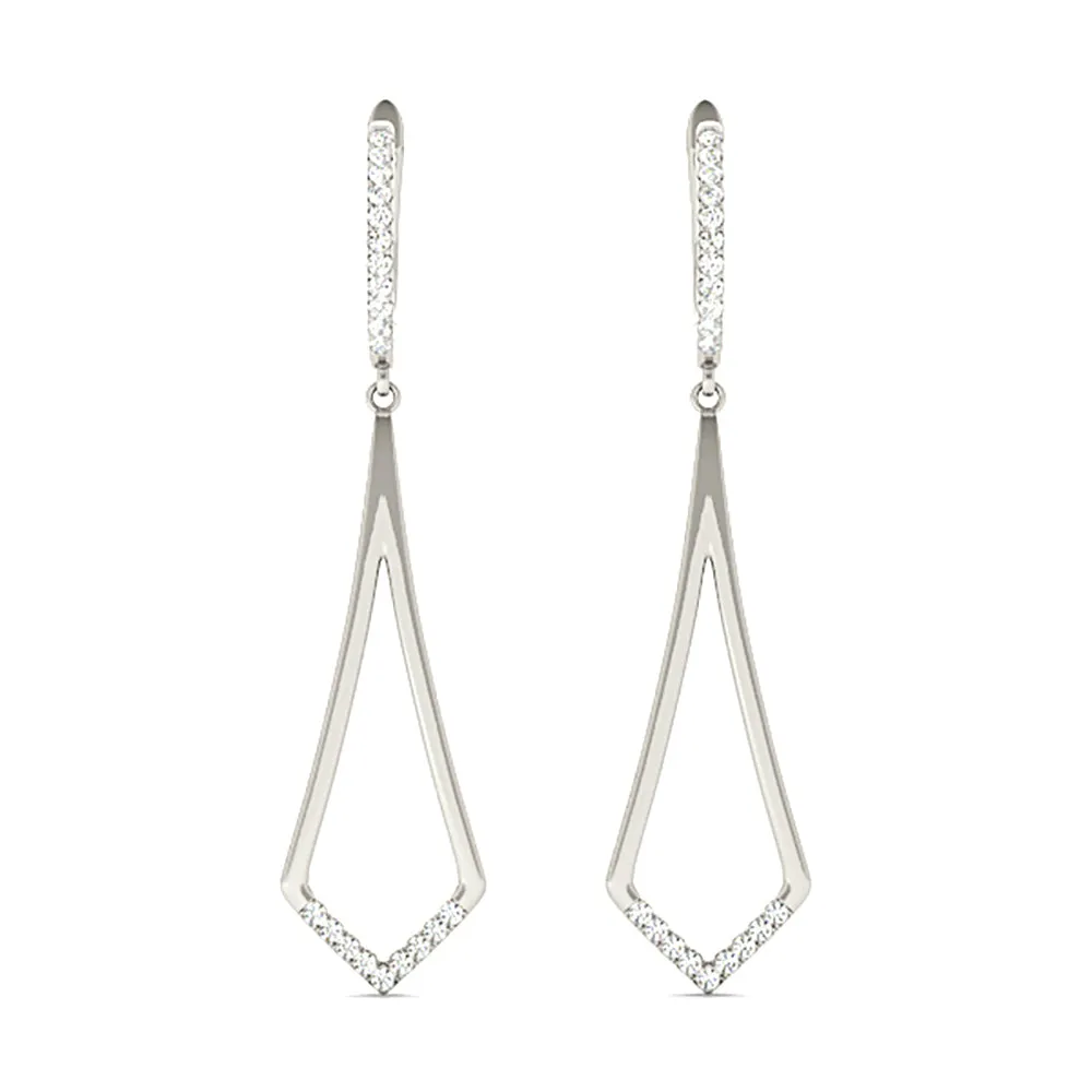 0.20 ctw Diamond Modern Drop Earrings
