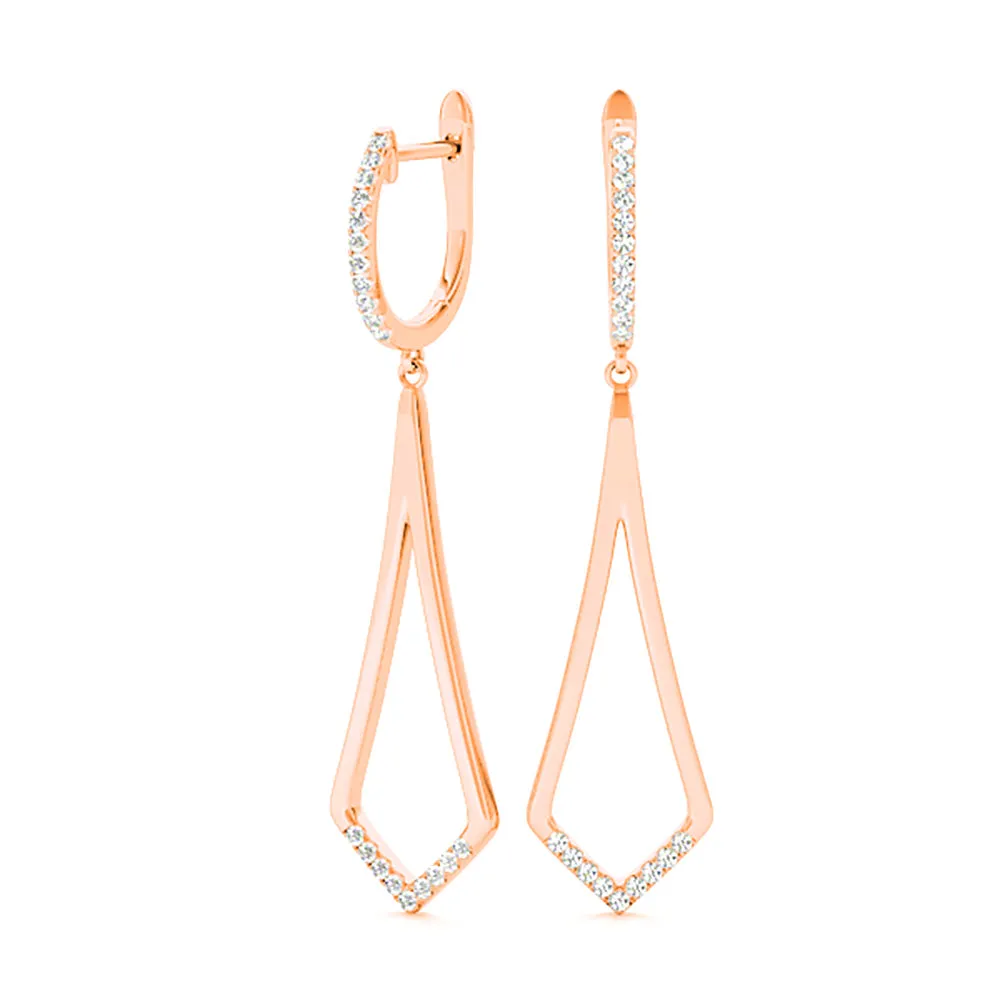 0.20 ctw Diamond Modern Drop Earrings