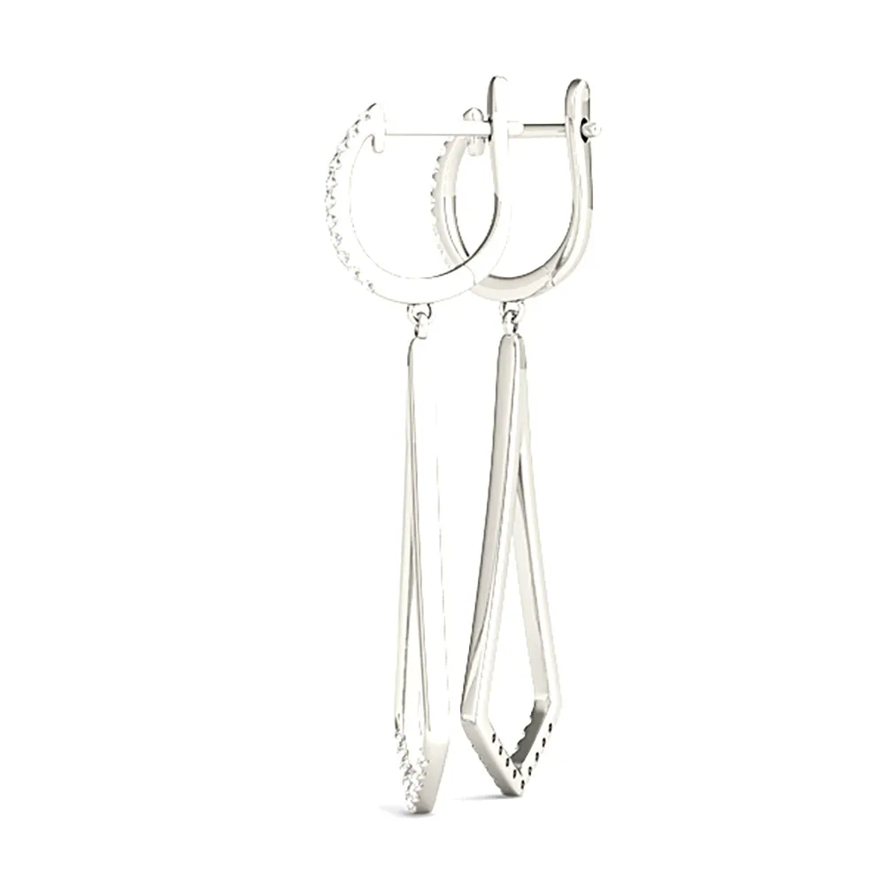 0.20 ctw Diamond Modern Drop Earrings