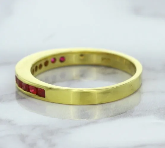 0.35ctw Round Ruby Ring in 18K Yellow Gold