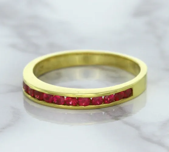 0.35ctw Round Ruby Ring in 18K Yellow Gold
