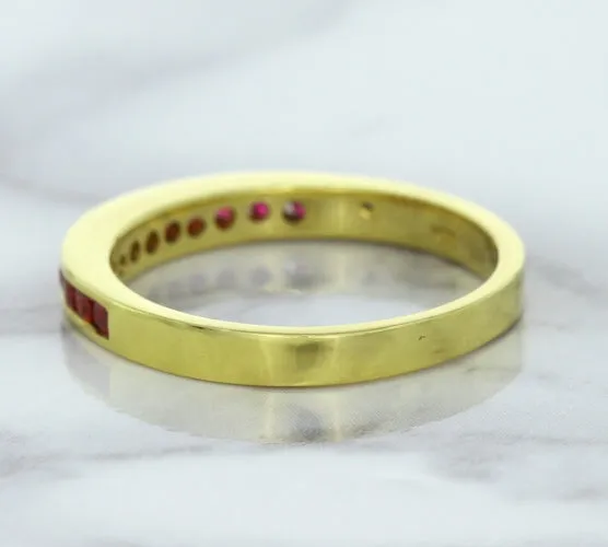 0.35ctw Round Ruby Ring in 18K Yellow Gold