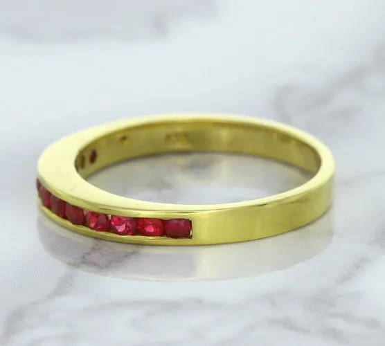0.35ctw Round Ruby Ring in 18K Yellow Gold
