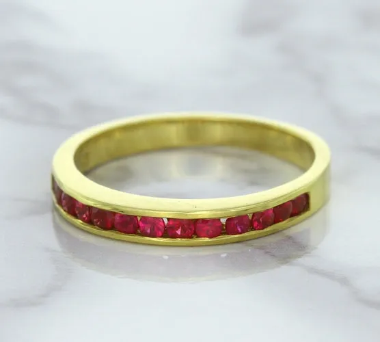 0.35ctw Round Ruby Ring in 18K Yellow Gold