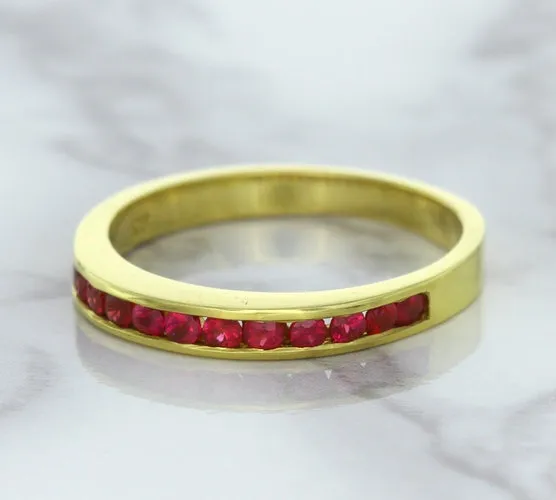 0.35ctw Round Ruby Ring in 18K Yellow Gold