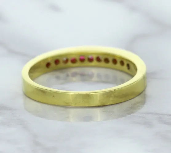 0.35ctw Round Ruby Ring in 18K Yellow Gold
