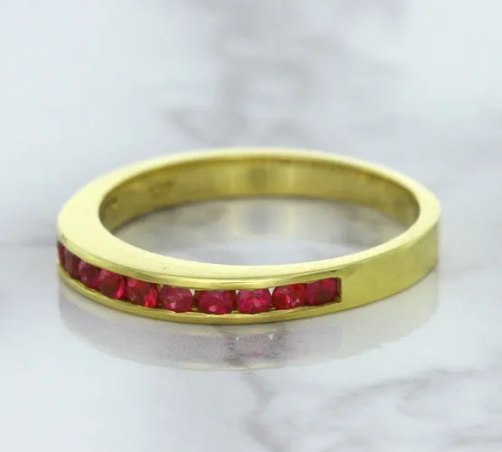 0.35ctw Round Ruby Ring in 18K Yellow Gold