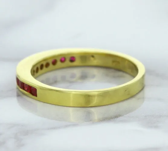 0.35ctw Round Ruby Ring in 18K Yellow Gold