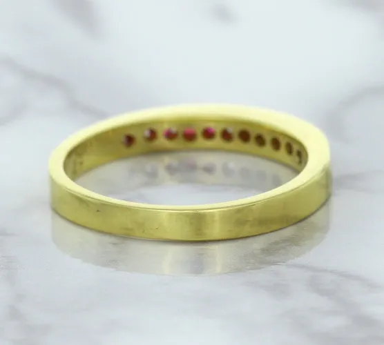 0.35ctw Round Ruby Ring in 18K Yellow Gold