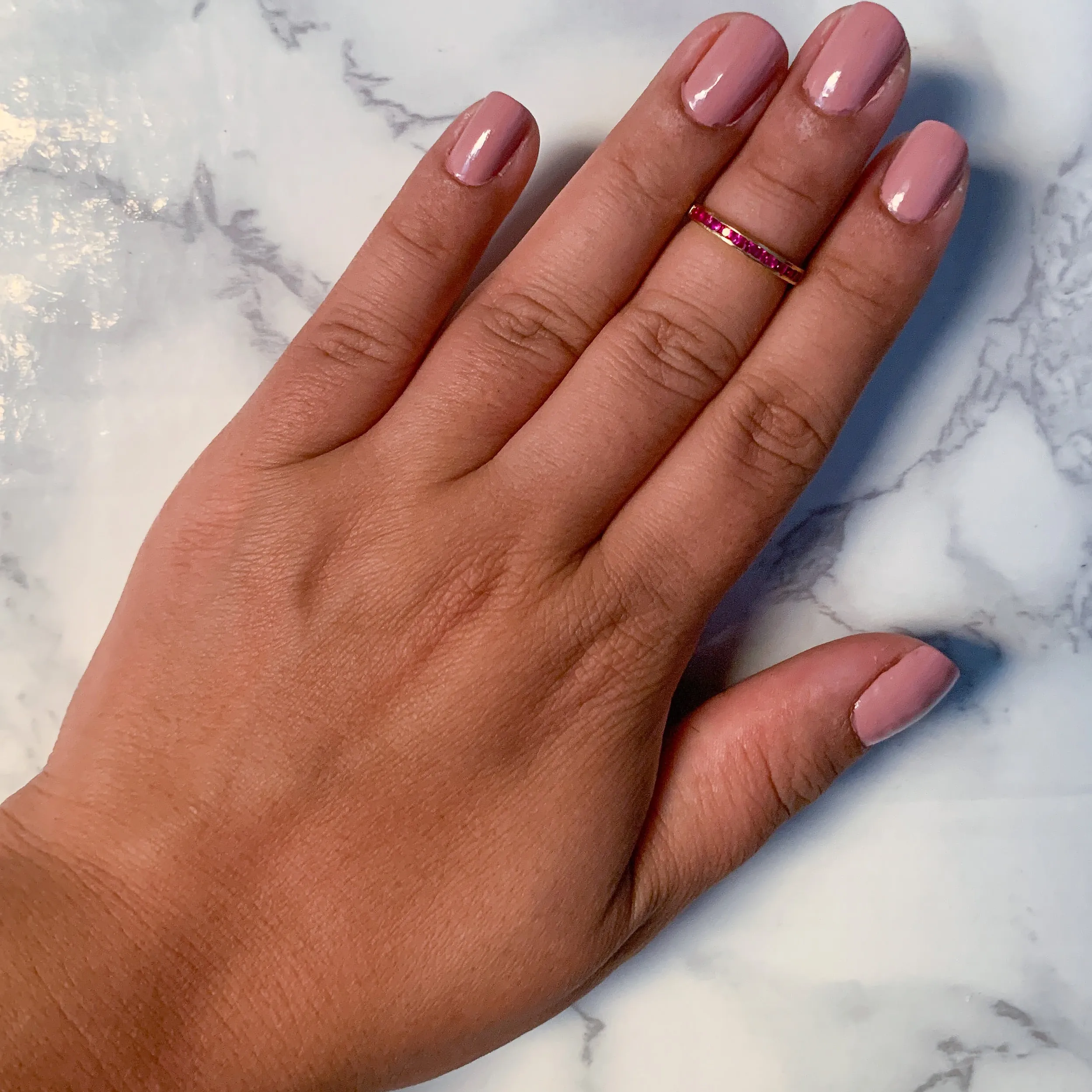 0.35ctw Round Ruby Ring in 18K Yellow Gold