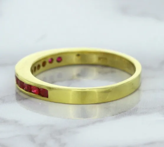 0.35ctw Round Ruby Ring in 18K Yellow Gold