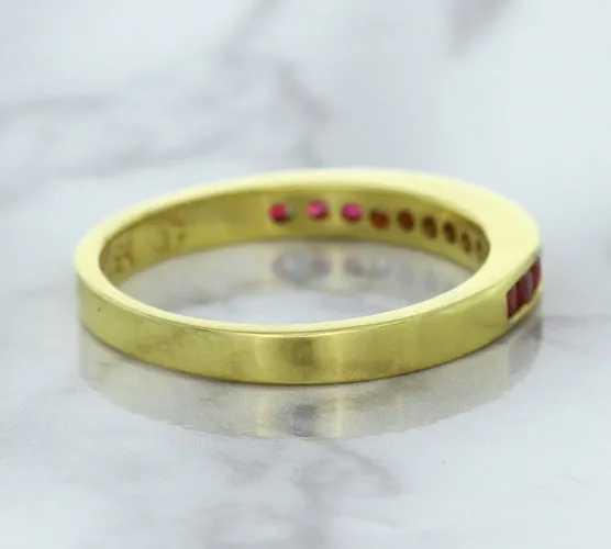 0.35ctw Round Ruby Ring in 18K Yellow Gold