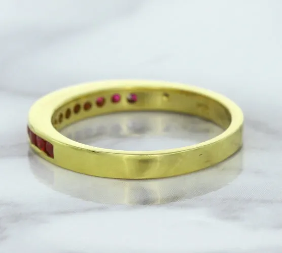0.35ctw Round Ruby Ring in 18K Yellow Gold