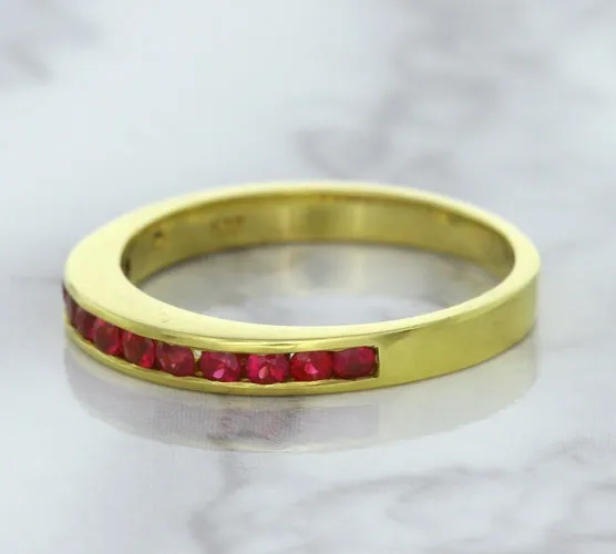0.35ctw Round Ruby Ring in 18K Yellow Gold