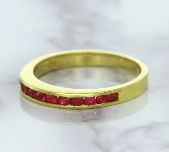 0.35ctw Round Ruby Ring in 18K Yellow Gold