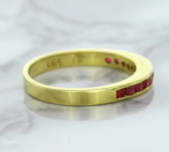 0.35ctw Round Ruby Ring in 18K Yellow Gold