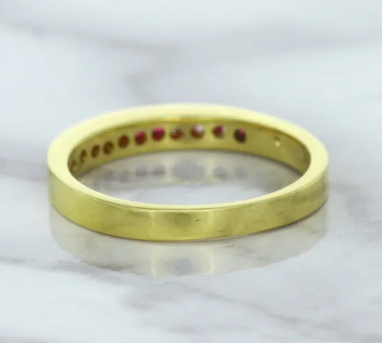 0.35ctw Round Ruby Ring in 18K Yellow Gold