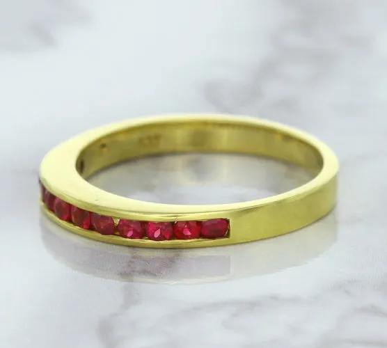 0.35ctw Round Ruby Ring in 18K Yellow Gold