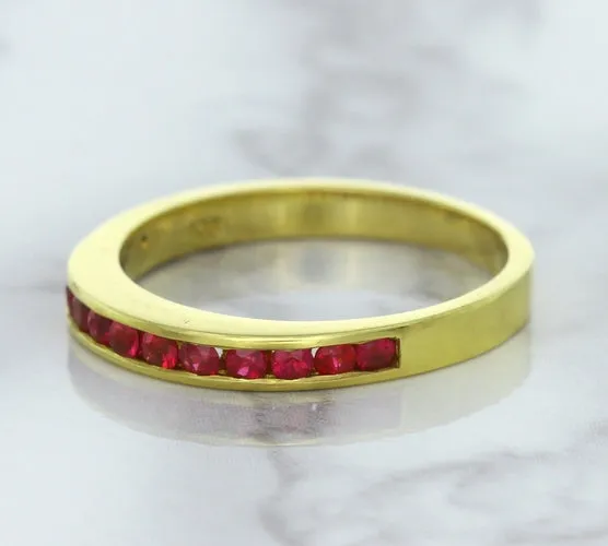0.35ctw Round Ruby Ring in 18K Yellow Gold