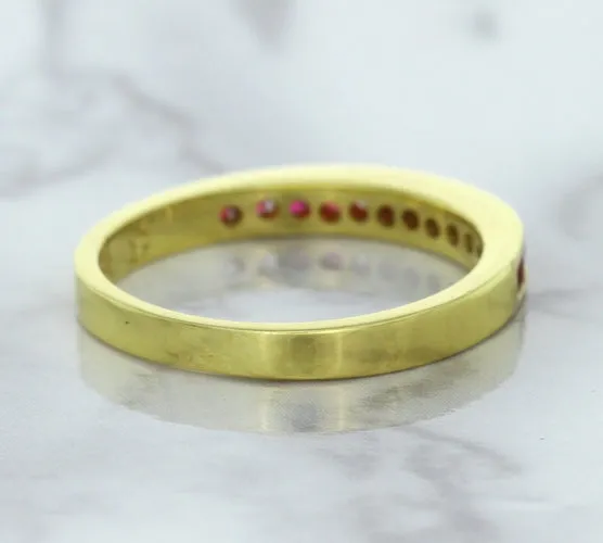 0.35ctw Round Ruby Ring in 18K Yellow Gold