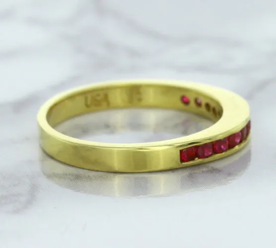 0.35ctw Round Ruby Ring in 18K Yellow Gold