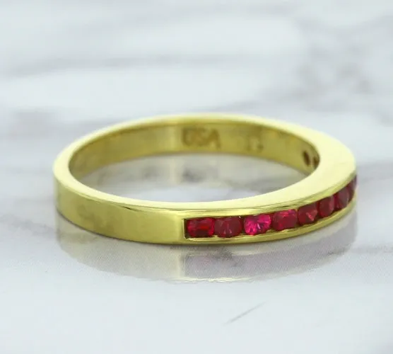 0.35ctw Round Ruby Ring in 18K Yellow Gold