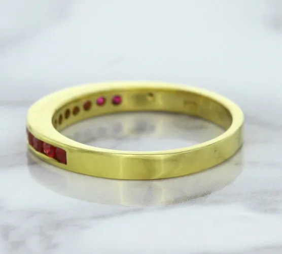 0.35ctw Round Ruby Ring in 18K Yellow Gold