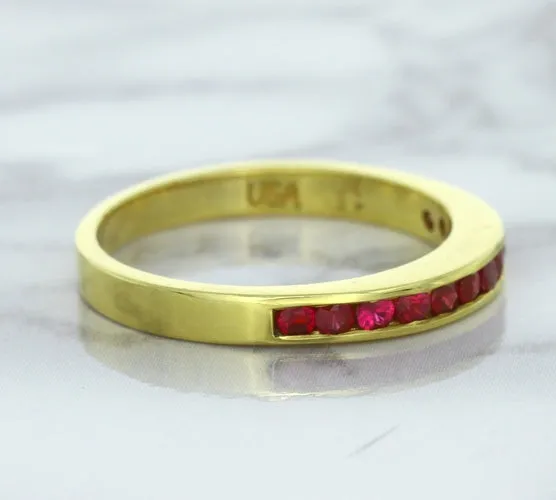 0.35ctw Round Ruby Ring in 18K Yellow Gold