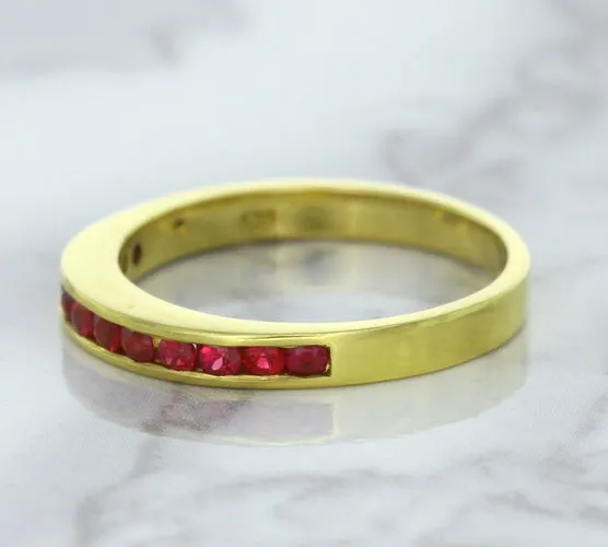 0.35ctw Round Ruby Ring in 18K Yellow Gold