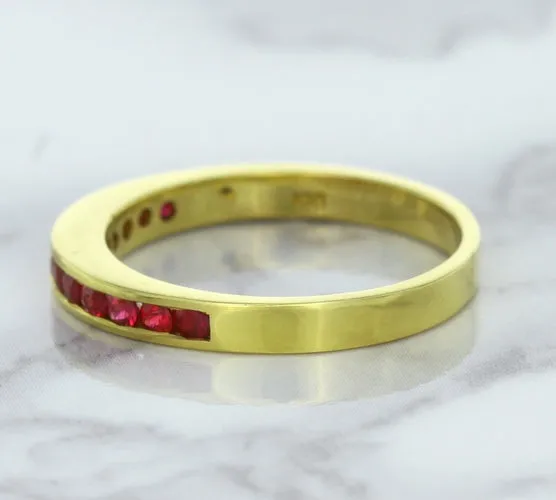 0.35ctw Round Ruby Ring in 18K Yellow Gold