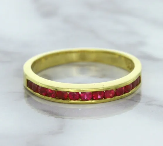 0.35ctw Round Ruby Ring in 18K Yellow Gold