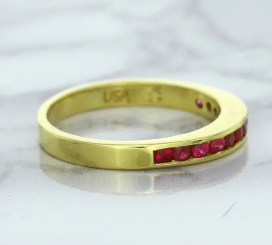 0.35ctw Round Ruby Ring in 18K Yellow Gold
