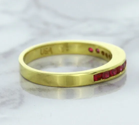 0.35ctw Round Ruby Ring in 18K Yellow Gold