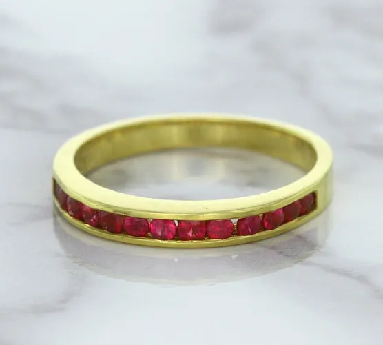0.35ctw Round Ruby Ring in 18K Yellow Gold