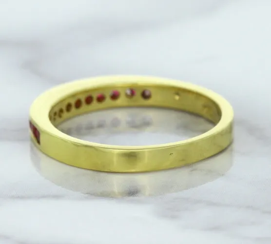 0.35ctw Round Ruby Ring in 18K Yellow Gold