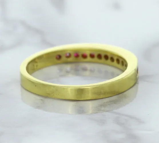 0.35ctw Round Ruby Ring in 18K Yellow Gold