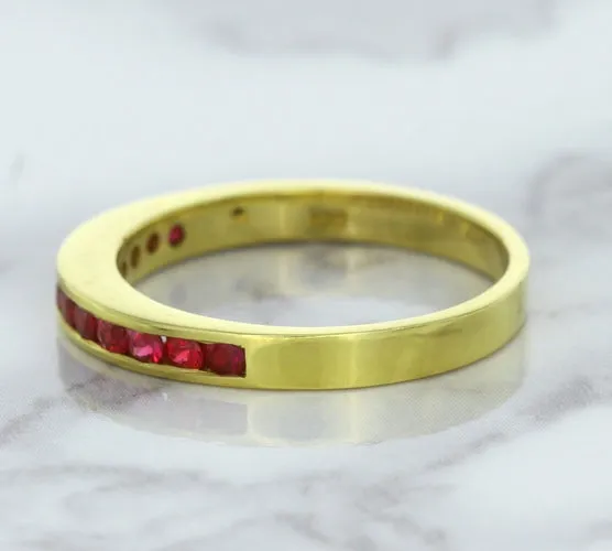 0.35ctw Round Ruby Ring in 18K Yellow Gold