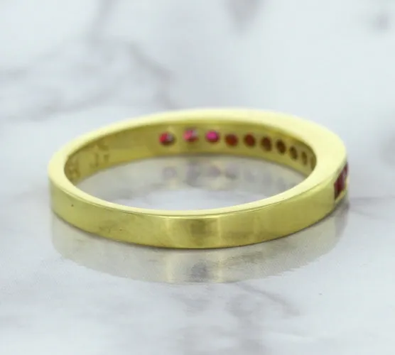 0.35ctw Round Ruby Ring in 18K Yellow Gold