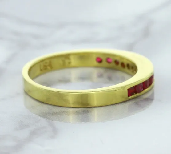 0.35ctw Round Ruby Ring in 18K Yellow Gold