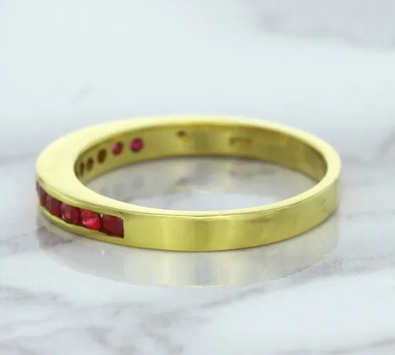 0.35ctw Round Ruby Ring in 18K Yellow Gold