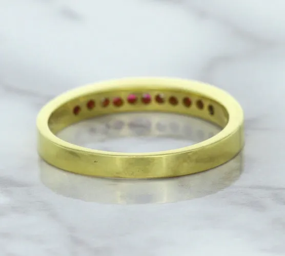 0.35ctw Round Ruby Ring in 18K Yellow Gold