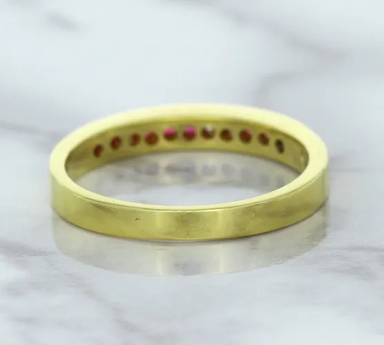 0.35ctw Round Ruby Ring in 18K Yellow Gold