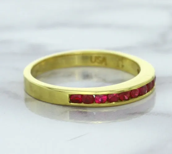 0.35ctw Round Ruby Ring in 18K Yellow Gold