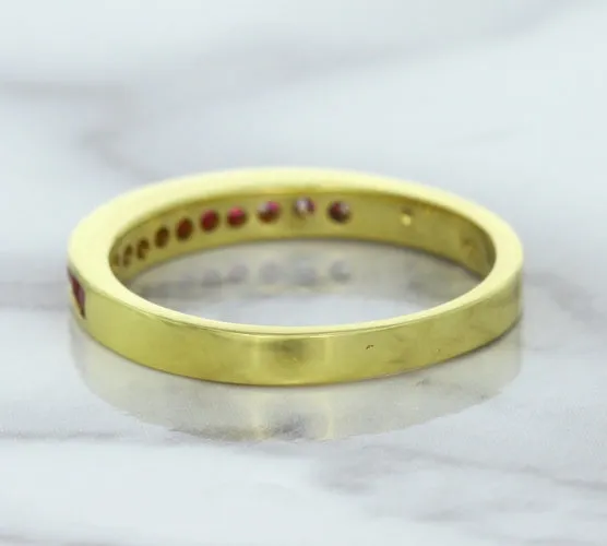 0.35ctw Round Ruby Ring in 18K Yellow Gold